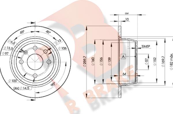 R Brake 78RBD29041 - Kočioni disk www.molydon.hr