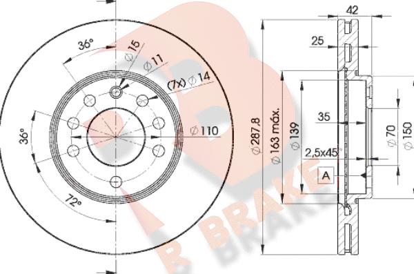 R Brake 78RBD29043 - Kočioni disk www.molydon.hr