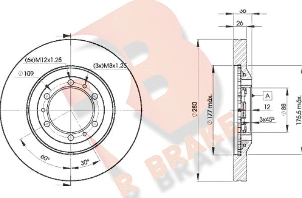 R Brake 78RBD29050 - Kočioni disk www.molydon.hr