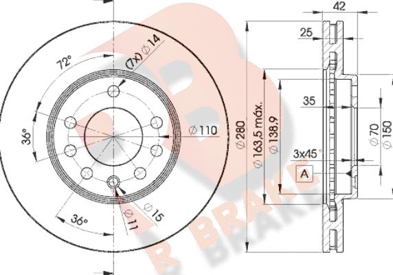 R Brake 78RBD29060 - Kočioni disk www.molydon.hr