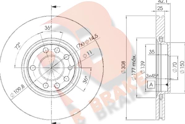 R Brake 78RBD29061 - Kočioni disk www.molydon.hr