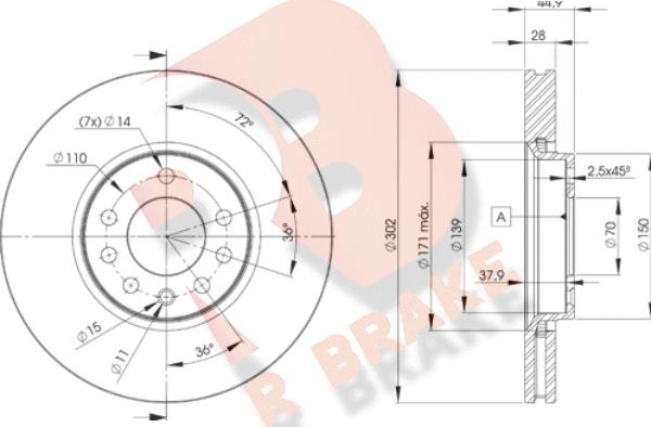 R Brake 78RBD29004 - Kočioni disk www.molydon.hr