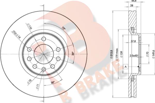 R Brake 78RBD29005 - Kočioni disk www.molydon.hr