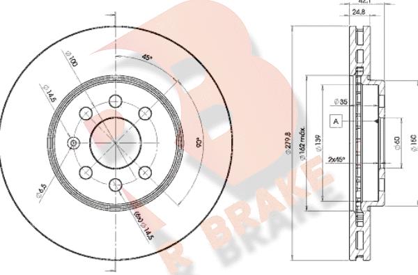 R Brake 78RBD29001 - Kočioni disk www.molydon.hr