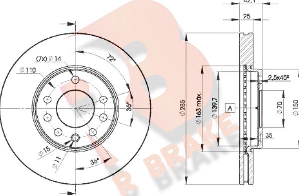 R Brake 78RBD29003 - Kočioni disk www.molydon.hr