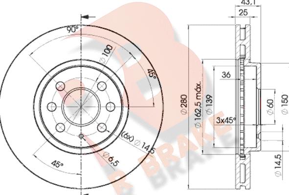 R Brake 78RBD29007 - Kočioni disk www.molydon.hr