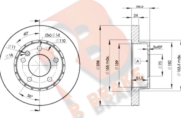 R Brake 78RBD29039 - Kočioni disk www.molydon.hr