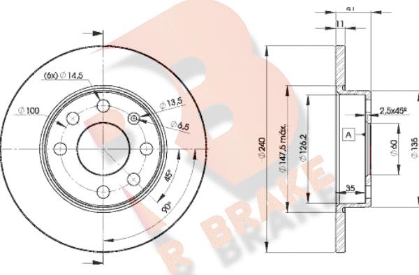 R Brake 78RBD29020 - Kočioni disk www.molydon.hr