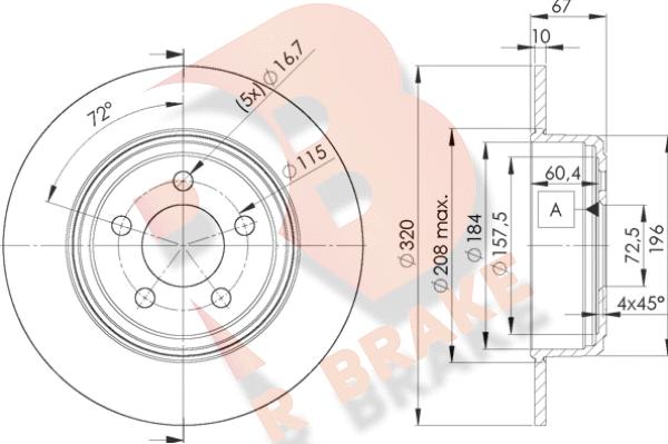 R Brake 78RBD29198 - Kočioni disk www.molydon.hr