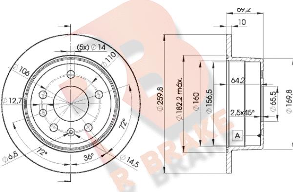 R Brake 78RBD29105 - Kočioni disk www.molydon.hr