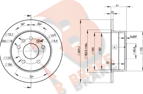 R Brake 78RBD29101 - Kočioni disk www.molydon.hr