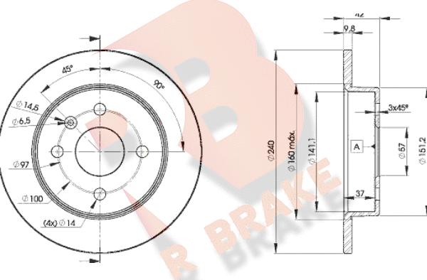 R Brake 78RBD29108 - Kočioni disk www.molydon.hr