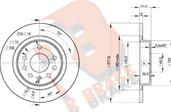 R Brake 78RBD29115 - Kočioni disk www.molydon.hr