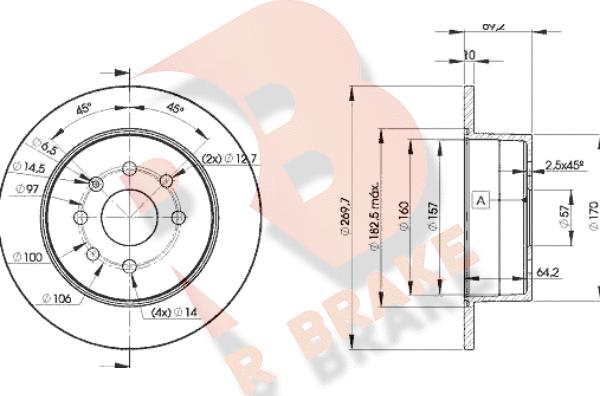 R Brake 78RBD29209 - Kočioni disk www.molydon.hr