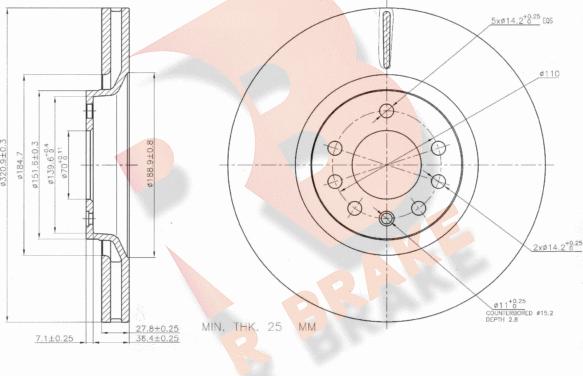 R Brake 78RBD29213 - Kočioni disk www.molydon.hr