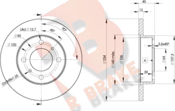 R Brake 78RBD29280 - Kočioni disk www.molydon.hr