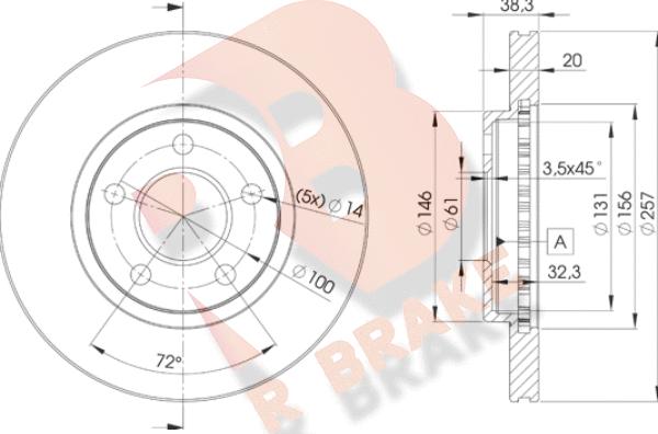 R Brake 78RBD29718 - Kočioni disk www.molydon.hr