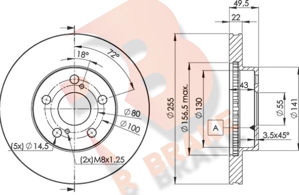 R Brake 78RBD24413 - Kočioni disk www.molydon.hr