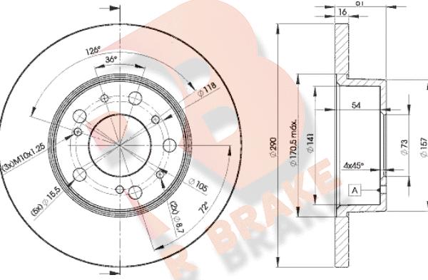 R Brake 78RBD24695 - Kočioni disk www.molydon.hr