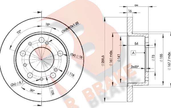 R Brake 78RBD24693 - Kočioni disk www.molydon.hr