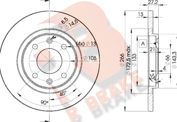 R Brake 78RBD24692 - Kočioni disk www.molydon.hr