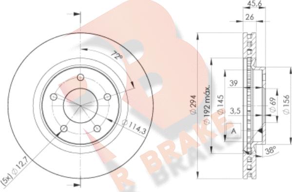 R Brake 78RBD24644 - Kočioni disk www.molydon.hr