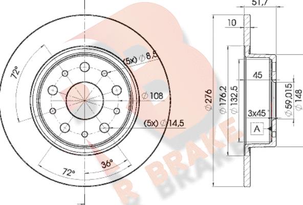 R Brake 78RBD24646 - Kočioni disk www.molydon.hr