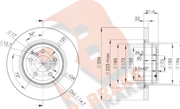 R Brake 78RBD24655 - Kočioni disk www.molydon.hr