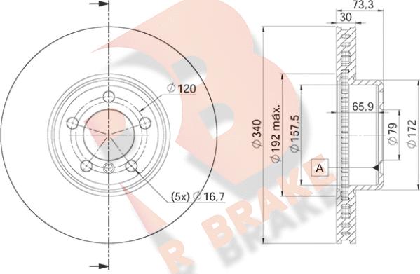 R Brake 78RBD24669 - Kočioni disk www.molydon.hr