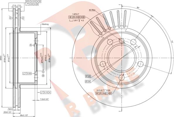 R Brake 78RBD24666 - Kočioni disk www.molydon.hr