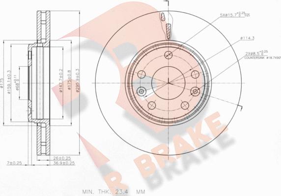 R Brake 78RBD24668 - Kočioni disk www.molydon.hr