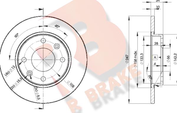 R Brake 78RBD24689 - Kočioni disk www.molydon.hr