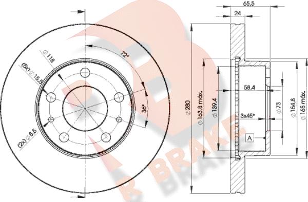 R Brake 78RBD24681 - Kočioni disk www.molydon.hr