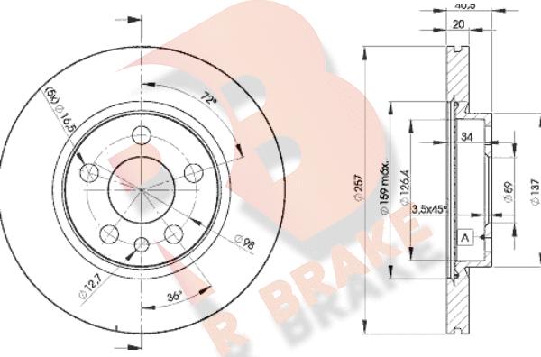 R Brake 78RBD24683 - Kočioni disk www.molydon.hr