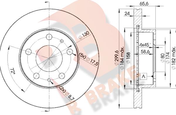 R Brake 78RBD24682 - Kočioni disk www.molydon.hr