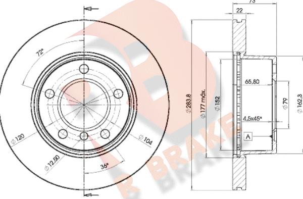 R Brake 78RBD24629 - Kočioni disk www.molydon.hr