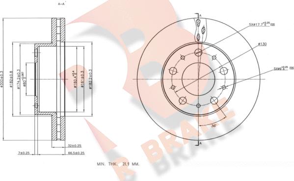 R Brake 78RBD24622 - Kočioni disk www.molydon.hr