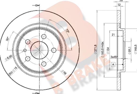 R Brake 78RBD24679 - Kočioni disk www.molydon.hr