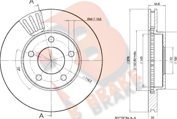 R Brake 78RBD24093 - Kočioni disk www.molydon.hr