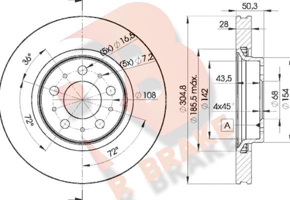 R Brake 78RBD24045 - Kočioni disk www.molydon.hr