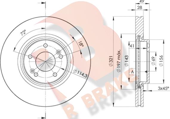 R Brake 78RBD24051 - Kočioni disk www.molydon.hr