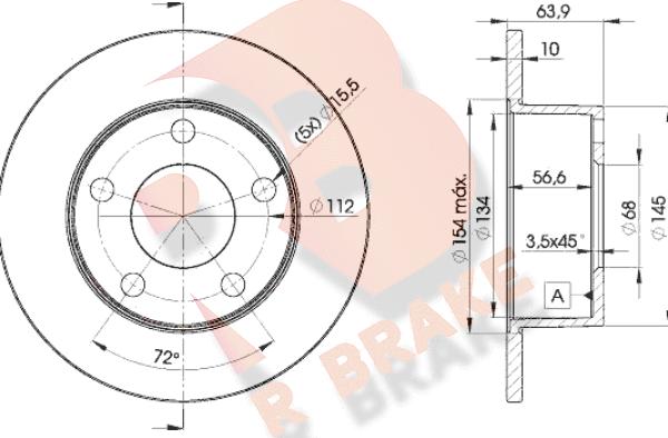 R Brake 78RBD24060 - Kočioni disk www.molydon.hr