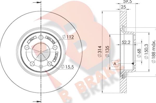 R Brake 78RBD24067 - Kočioni disk www.molydon.hr