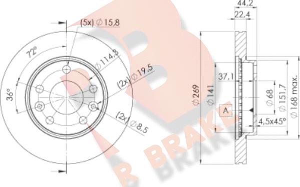 R Brake 78RBD24009 - Kočioni disk www.molydon.hr