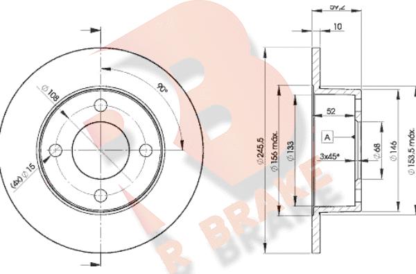 R Brake 78RBD24010 - Kočioni disk www.molydon.hr