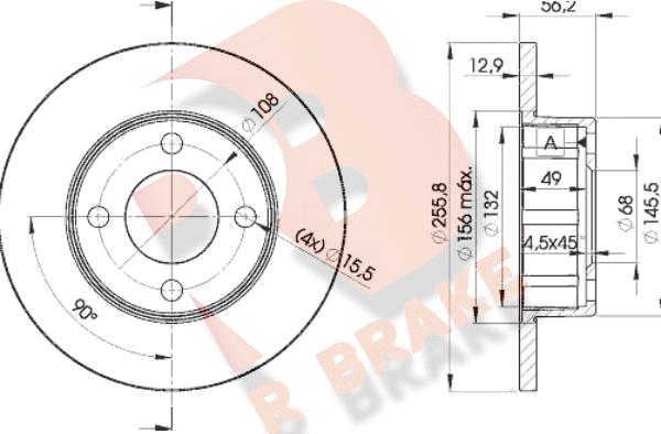 R Brake 78RBD24012 - Kočioni disk www.molydon.hr