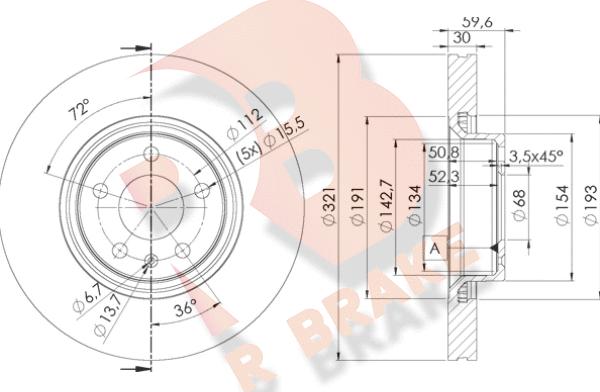 R Brake 78RBD24085 - Kočioni disk www.molydon.hr