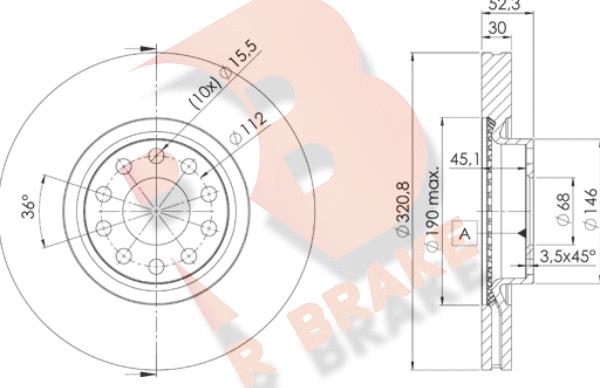 R Brake 78RBD24086 - Kočioni disk www.molydon.hr