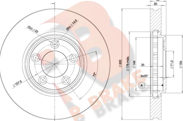 R Brake 78RBD24088 - Kočioni disk www.molydon.hr