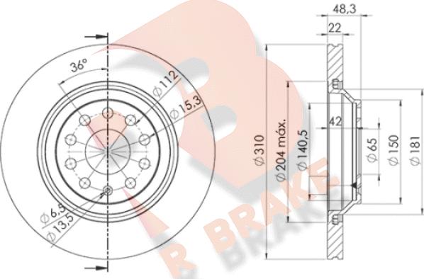 R Brake 78RBD24082 - Kočioni disk www.molydon.hr